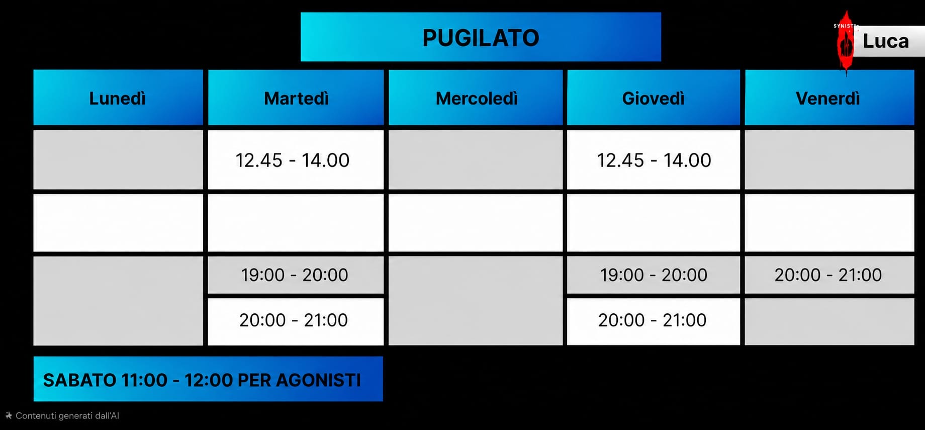 Orari Pugilato