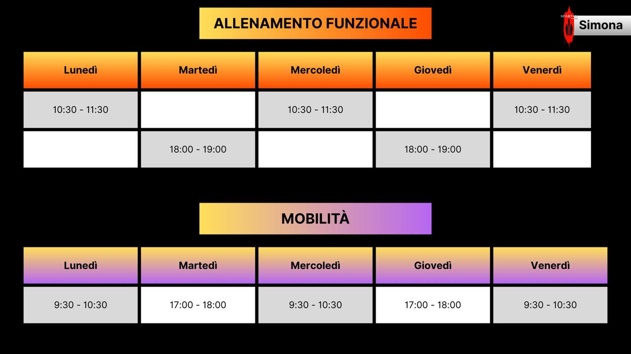 Orari Allenamento